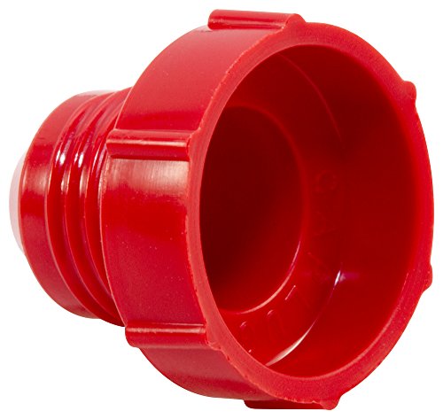 CAPLUGS 99191176 Plugue rosqueado de plástico para acessórios JIC queimados. PD-50, PE-LD, para preencher o tamanho 1/2-20 , vermelho