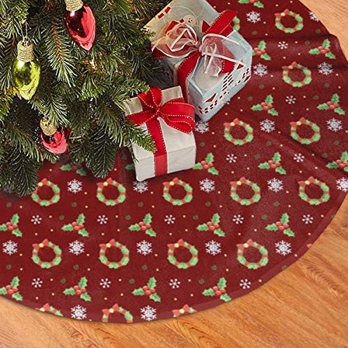 Lveshop Decorative Christmas Padrões de Natal Tree Salia Luxuja redonda Mate externo Rústico Decorações de férias de Natal rústico （30 /36 /48 Três tamanhos）