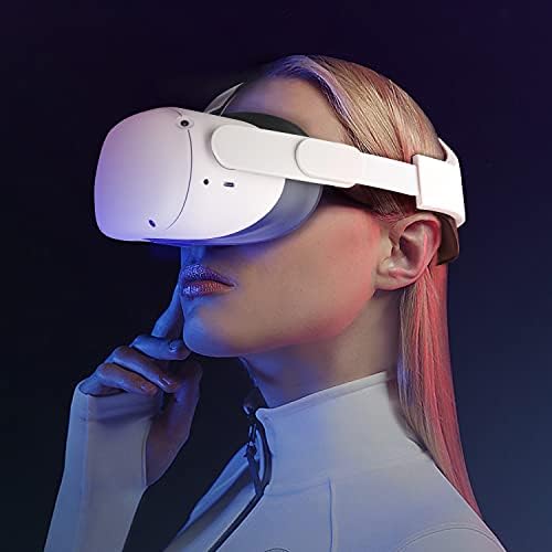 Alça de cabeça para o fone de ouvido Oculus Quest 2 VR, o fone de ouvido de elite de elite de reposição de gesas reduz a pressão da cabeça com a pressão por portátil, almofada de cabeça de conforto suave, branco