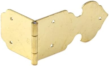 FAOTUP 2PCS Correia de latão de ouro, dobradiças banhadas por latão, dobradiças de tira de ouro, dobradiças de tira para portas