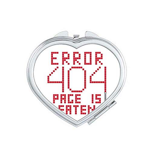 Página de erro do programador 404 é comido espelho de viagem portátil portátil maquiagem de bolso