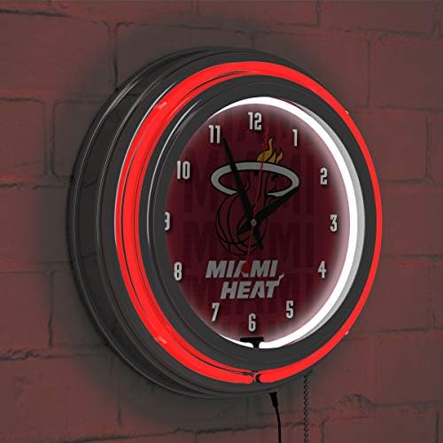 Relógio de neon de gameroom de marca registrada NBA Chrome