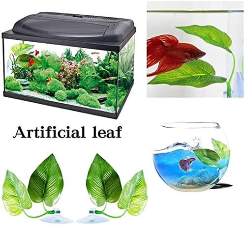 Akoak 1 pacote betta bed folhas de folha, acessório de decoração de aquário leve para planta ornamental de desova em repouso,