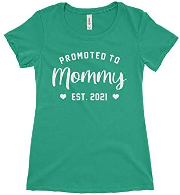 Threadrock feminino promovido a mamãe 2021 camiseta