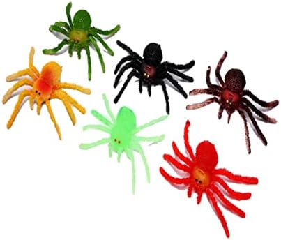 Bestoyard para arremesso de brinquedo ao ar livre ornamentos aranha brinquedo de aranha aranhas falsas brinquedos de borracha aranha spider halloween aranha realista aranhas falsas decorações de aranha