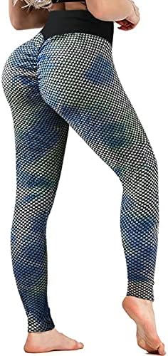 Calça de ioga de perna reta de Miashui para mulheres com o pho de bolso de bolso Ruched calça feminina Trepora elástica cintura de ioga alta