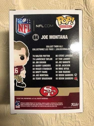 Joe Montana assinou autografado San Francisco 49ers Funko pop nfl hof beckett coa - estatuetas autografadas da NFL