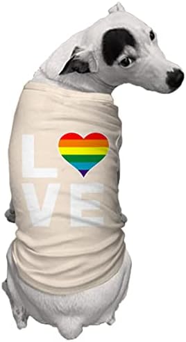 Amor - arco -íris Heart LGBTQ Pride Dog Shirt