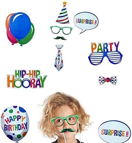 22 PCs Feliz Aniversário Booth Props Decoração de aniversário criativa DIY engraçada para comemorar o aniversário