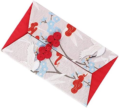 Bestoyard money bolso de seda envelopes vermelhos chineses hongbao ano novo envelope de pacote de caixa com nó chinês