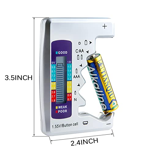Testador de verificador de bateria para baterias domésticas, ferramenta de verificação de bateria digital portátil para