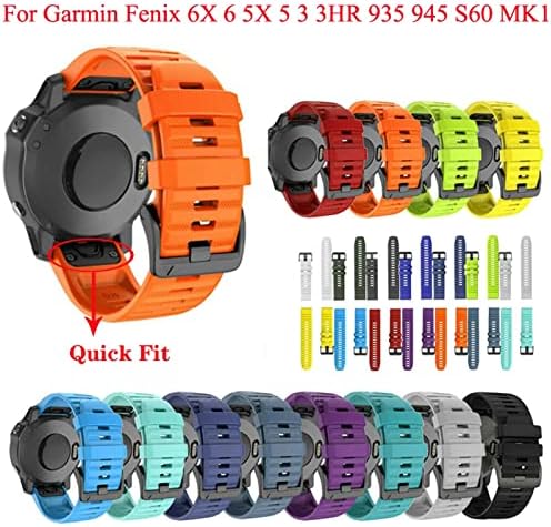 Mgtcar 22 26mm Smart Watch Band tapas para Garmin Fenix ​​6 6x 6s 5x 5 5s 3 3HR Forerunner 935 945 Silicone Quick Release