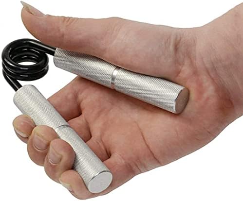 Tit Coopopela Manual e fortalecedor do pulso - Resistência de 50-350 lb de exercício de metal para mão, antebraço e dedos, aço inoxidável prateado, 350 lb