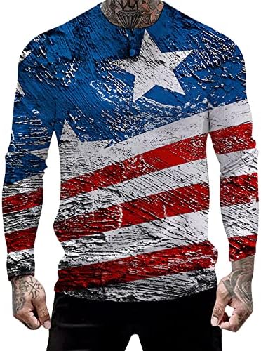 2023 camisa masculina nova 1776 Independence Day Gráfico de manga longa de manga curta Manga longa Tirada de camiseta