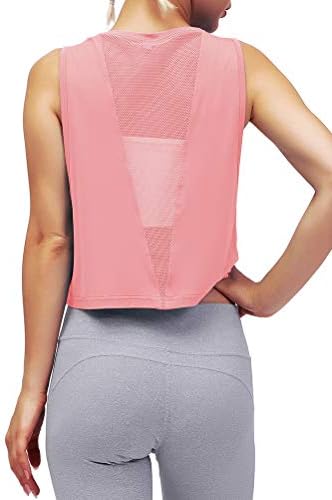 MIPPO TRABALHO TOPS CROP TOPS PARA MULHERES MESH DE VENÇÃO TAMPAS DE TRANDES DE GYMS DE GYM CHANHIS