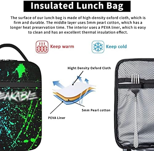 Lancheira de anime lancheira térmica lancheira portátil isolada bolsa de lancheiras frias para adultos para piquenique de escritório