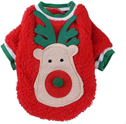 Capuz de cachorro básico coral lã de cão suéter etono e cão de inverno saia roupas de natal roupas de estimação para cães médios
