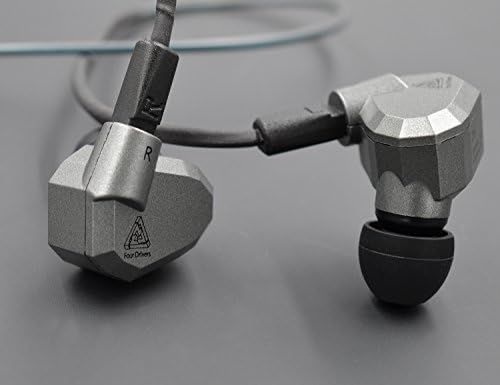 Fones de ouvido de driver quádro, erjigo kz zs5 de alta fidelidade de ouvido de baixo com microfone e cabo remoto, destacável,