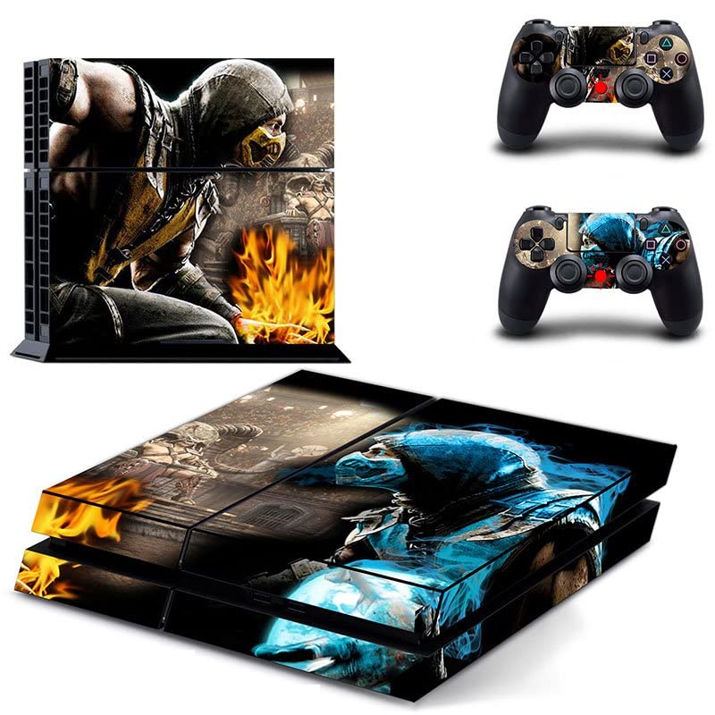 Para PS4 Normal - Game Ninja Mortal Melhor Guerra Kombat X PS4 ou PS5 Skin Skin para PlayStation 4 ou 5 Console e Controladores Decalque Vinil Duc -1360