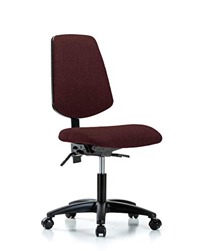 LABTECH ASSENTO LT41410 Cadeira de altura da mesa de tecido Base de nylon médio traseiro, inclinação, rodízios, cinza