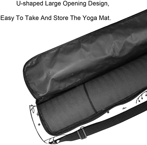 Laiyuhua Yoga Mat Bag, bolsa de ginástica de ioga com zíperas duplas para mulheres e homens - zíperes lisos, abertura grande em