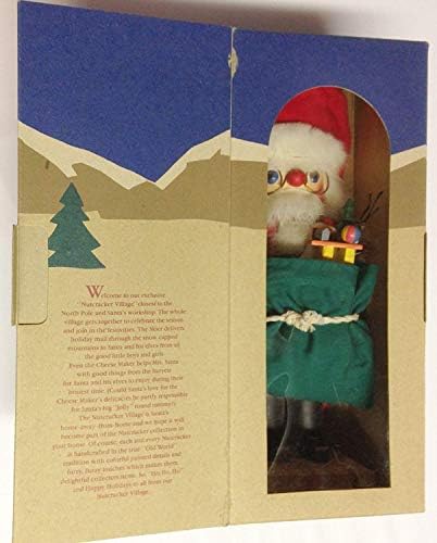 Nutcracker artesanal de madeira Santa Village Christmas Holiday Decoration - Vintage 1992f