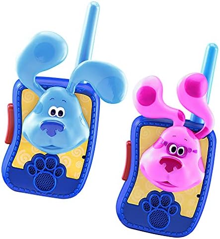 Ekids blues pistas e seu brinquedo walkie talkies para crianças, brinquedos internos e externos para crianças e fãs