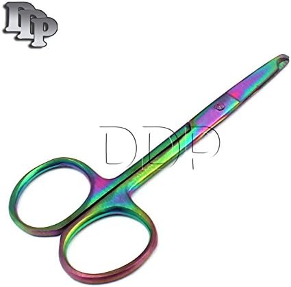 DDP Multi Titanium Color Rainbow Stitch SCISSORSSORS 3,5 Aço inoxidável