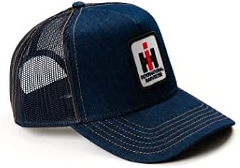 J&D Productions, Inc. International Harvester IH Logo Hat, Denim Trucker, 7 1/8