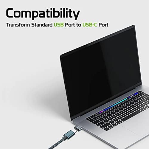 Usb-C fêmea para USB Adaptador rápido compatível com o seu Samsung SM-T395 para Charger, Sync, dispositivos OTG como teclado, mouse, zip, gamepad, PD