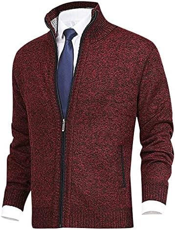 Jaquetas para homens de inverno masculino de moda solta cardigã quente camisola de camisola de colarinho de colarinho de colarinho de casacos