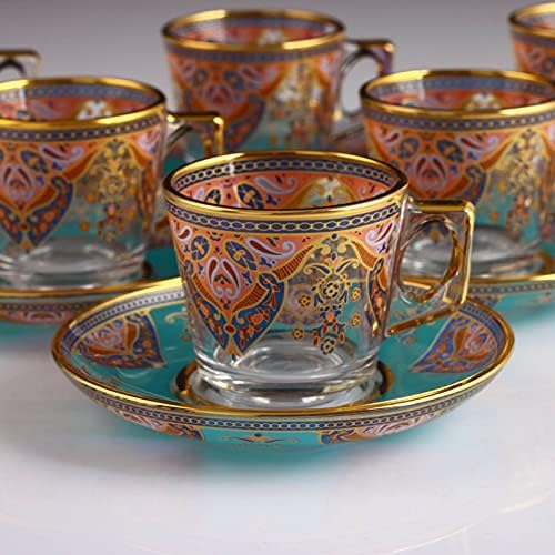 Conjunto de café de café para café expresso Lamodahome, Conjunto de café grego em árabe turco, copo de café para mulheres, homens,