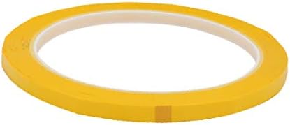 X-Dree 2pcs 5mm de largura 50 metros de estimação de pet-oral adesivo isolamento elétrico fita amarela (2 piezas de 5 mm de ancho