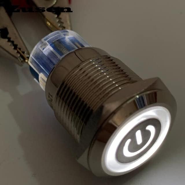 19mm 2NO2NC Símbolo de energia Iluminado motor Iniciar o botão de pressão