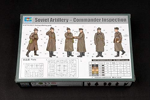 Figura de inspeção do comandante de artilharia soviética do trompetista, escala 1/35, 6-pack