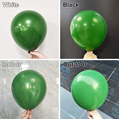 Balões verdes, kit de arco de guirlanda verde escuro de 105pcs, tamanhos diferentes 5 10 12 Balões de Forest Latex de 18 polegadas