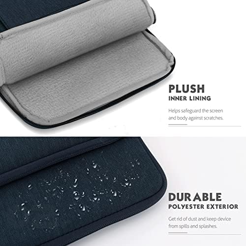 MOKO Saco de manga de tablet de 9 a 11 polegadas Caixa de transporte com bolsos de armazenamento se encaixa no iPad Air 5 10,9 2022,
