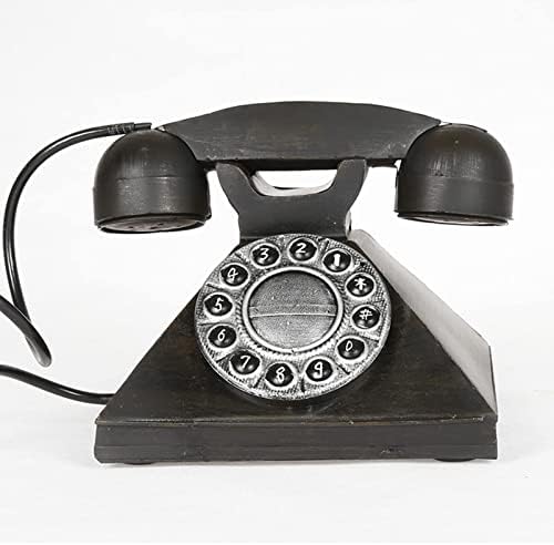 Modelo de telefone antigo decoração criativa artista vintage resina decorativa resina manutenção retro estante de estante