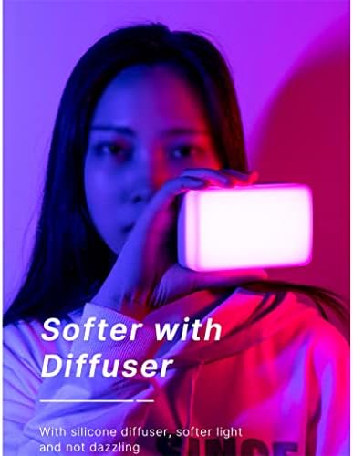 Slsfjlkj RGB Video Light com tela Mini Monitor de Câmera de Câmera RGB Luz de selfie