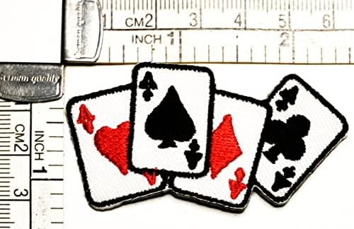 Kleenplus 3pcs. Mini Gamble Playing Card Game Patches Lucky Kids Cartoon Sticker Handmades Bordados Artes de Costura
