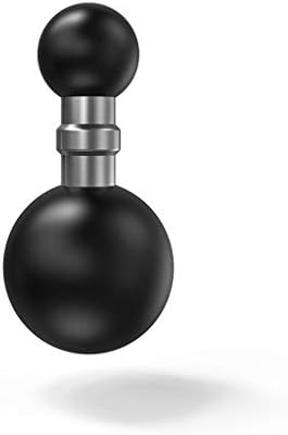 Kaqiqi 25mm a 15mm/17mm/25mm Adaptador de bola composta Bola dupla para suportes de Garmin-GPS, preto