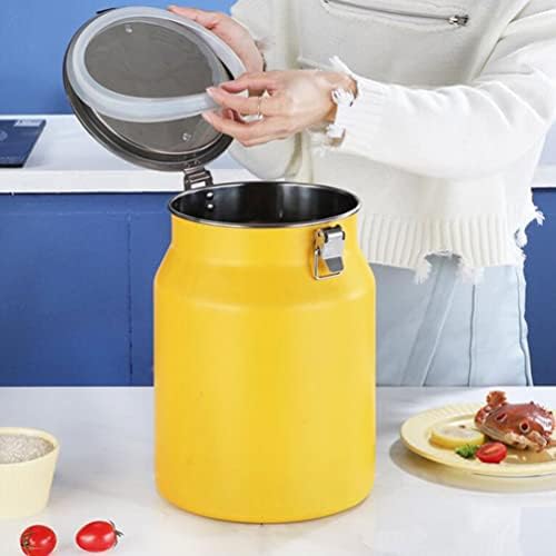 Acessórios de cozinha Zerodeko Kitchen Aço inoxidável Vailador hermético: jarra de armazenamento de alimentos de metal 10L com