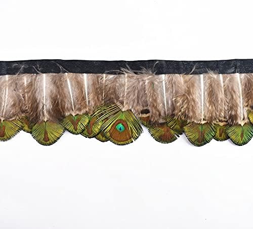 Ttndstore 5 metros de pavão de penas de penas de penas de pavão de pavão de penas para artesanato penas de casamento plumas carnaval - acabamentos para olho de pavão