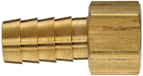 Anderson Metals Brass Mangueira, conector giratório da extremidade da bola, 1/2 Barb x 3/8 NPSM