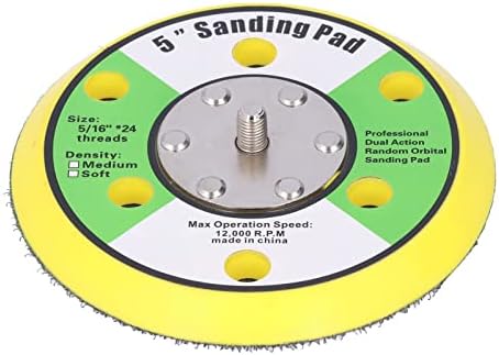 Sanding-Pad ， 5in 5/16−24 gancho e loop PU Plate de apoio ， tampão de lixadeira pneumática ， 12000rpm