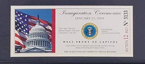 Encore Barack Obama Inauguração Cerimônia Ticket 11 X14 Frame EUA 44º Presidente Oficial Comemorativo dos Estados Unidos