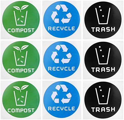 Decalque de lixo de presente de abril, lixo de lixo adesivo PVC adesivo adesivo Reciclando lixo de lixo de lixo Trash adesivo,