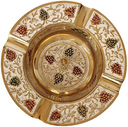 Raakhadaanee - bandeja de cinzas de mesa com pico de pôquer para limpar as tigelas de tigela branca tigela de cinza para decoração