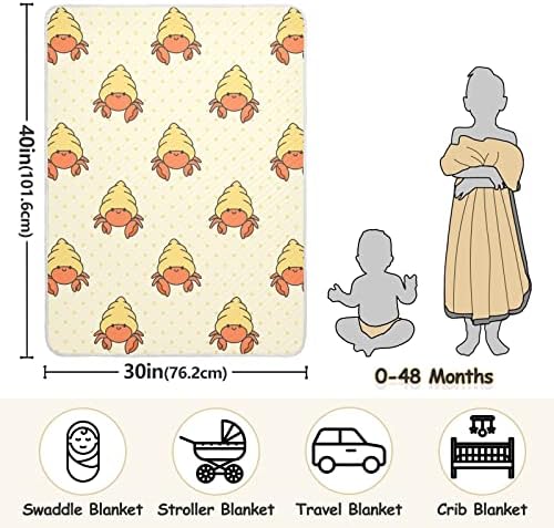 CARCO HERMIT COTURA CARCO UNISSISEX Planto de bebê fofo para uma criança de berço Cobertor para creche com cobertor de segurança de material espesso e macio para carrinho de presente decorativo