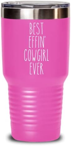 Presente para cowgirl melhor efin 'cowgirl sempre isolada bebida copo de viagem de viagem